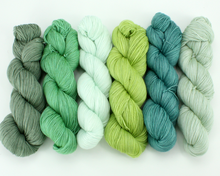 Load image into Gallery viewer, Mini Skein Spring Greens—Set of 6—Hand-dyed yarn
