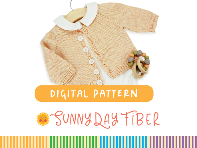 Cozy Classic Baby Cardigan Sweater in 4 sizes