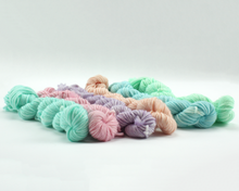 Load image into Gallery viewer, Mini Skein Pastel Colors—Set of 6—Hand-dyed yarn
