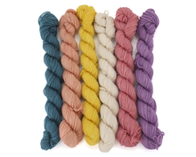 Load image into Gallery viewer, Mini Skein Harvest Moon—Set of 6—Hand-dyed yarn
