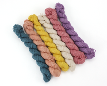 Load image into Gallery viewer, Mini Skein Harvest Moon—Set of 6—Hand-dyed yarn
