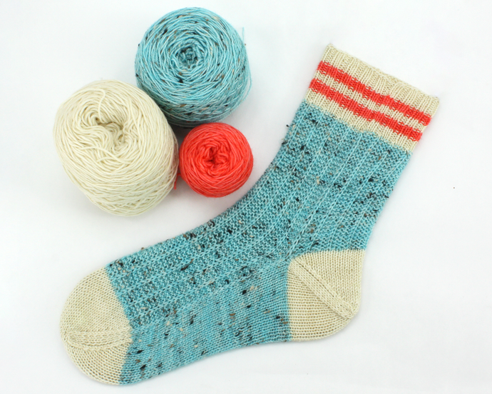 Tweedy Blues Sock Set—Hand-Dyed Yarn (fingering weight)
