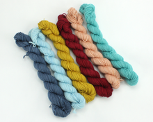 Load image into Gallery viewer, Mini Skein Misty Frost—Set of 6—Hand-dyed yarn
