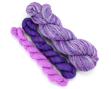 Load image into Gallery viewer, Twilight Skies Sock Set—Hand-Dyed Yarn (fingering weight)
