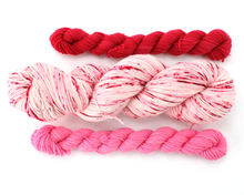 Load image into Gallery viewer, Candy Heart Confetti Sock Set—Hand-Dyed Yarn (fingering weight)
