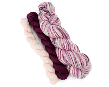 Load image into Gallery viewer, Berry Patch Sock Set—Hand-Dyed Yarn (fingering weight)
