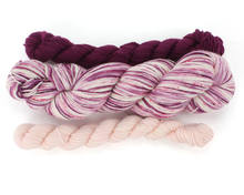 Load image into Gallery viewer, Berry Patch Sock Set—Hand-Dyed Yarn (fingering weight)
