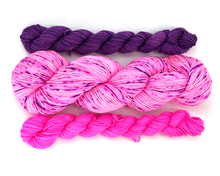 Load image into Gallery viewer, Hot Pink Neon Sock Set—Hand-Dyed Yarn (fingering weight)
