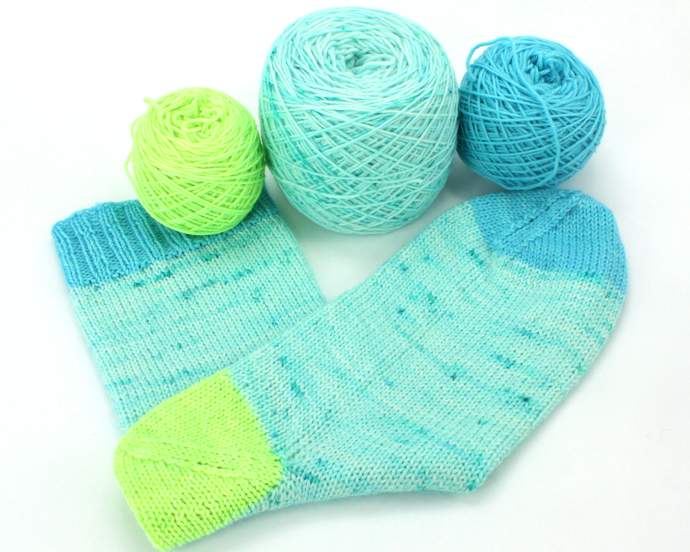 Icy Hot Blue Sock Set—Hand-Dyed Yarn (fingering weight)