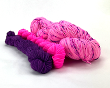 Load image into Gallery viewer, Hot Pink Neon Sock Set—Hand-Dyed Yarn (fingering weight)
