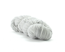 Load image into Gallery viewer, Light Grey—Hand-Dyed Yarn (fingering, dk, worsted and bulky weight yarn)
