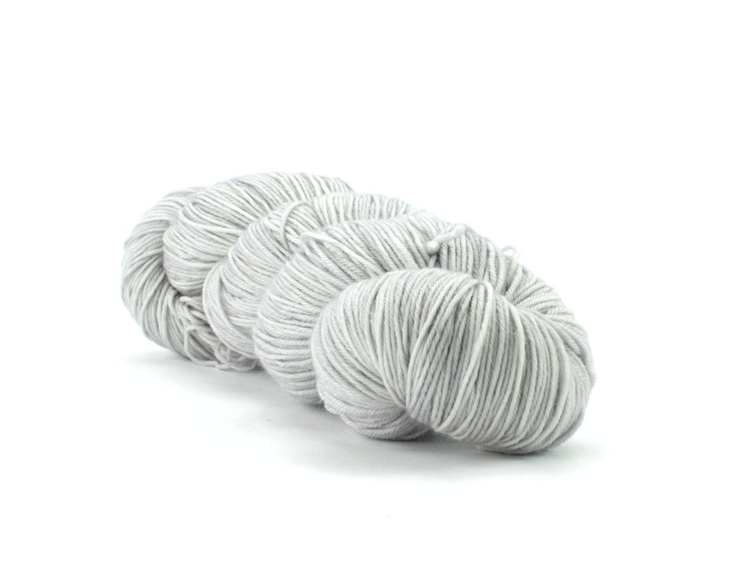 Light Grey—Hand-Dyed Yarn (fingering, dk, worsted and bulky weight yarn)