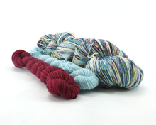 Load image into Gallery viewer, Midwinter Morning Sock Set—Hand-Dyed Yarn (fingering weight)
