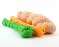 Pink Neon Tweed Sock Set—Hand-Dyed Yarn (fingering weight)
