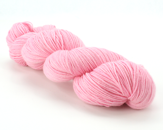 Pink—Hand-Dyed Yarn (fingering, dk, worsted and bulky weight yarn)