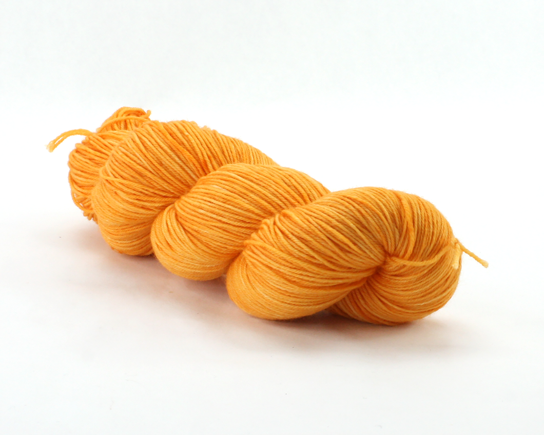 Pumpkin—Hand-Dyed Yarn (fingering, dk, worsted and bulky weight yarn)