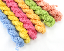 Load image into Gallery viewer, Mini Skein Flower Child—Set of 6—Hand-dyed yarn
