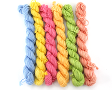 Load image into Gallery viewer, Mini Skein Flower Child—Set of 6—Hand-dyed yarn
