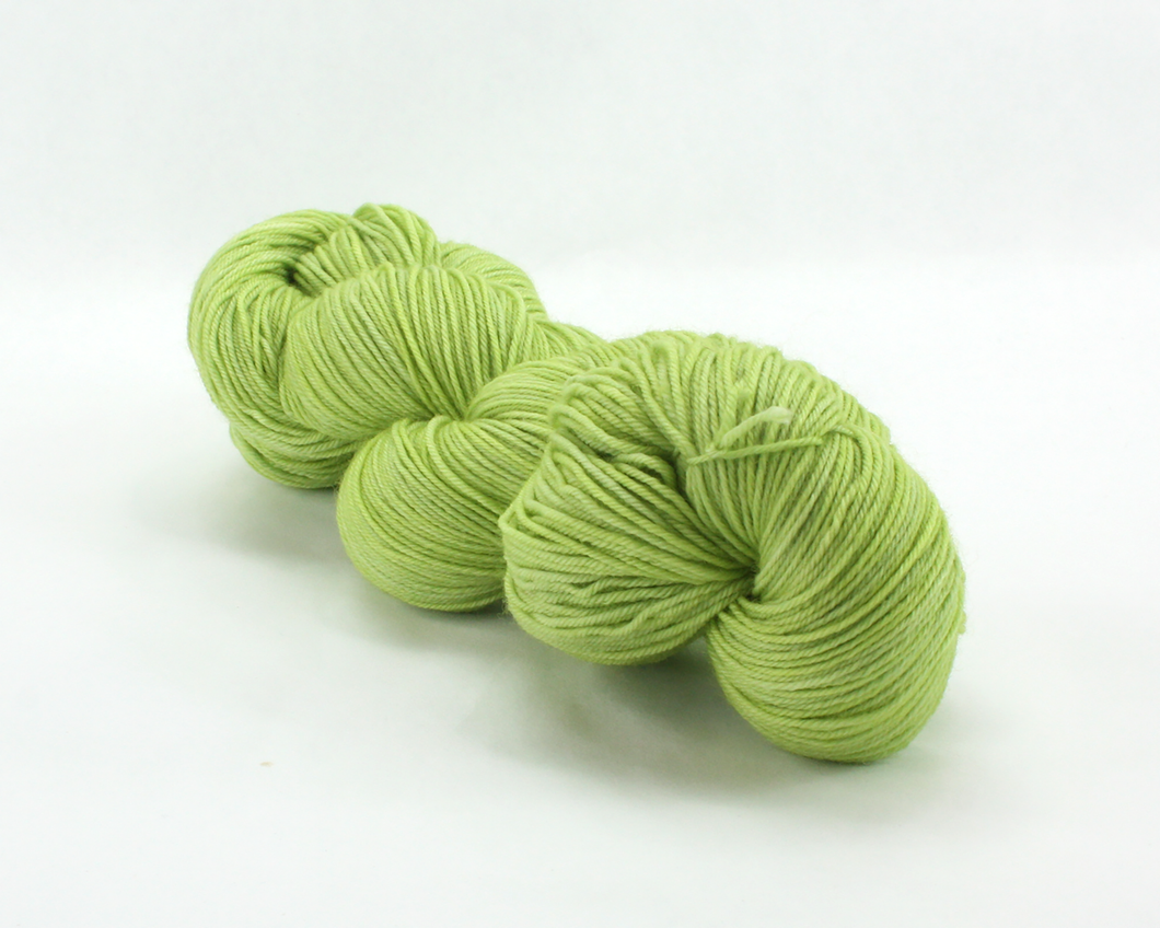 Spring Green—Hand-Dyed Yarn (fingering, dk, worsted and bulky weight yarn)