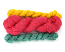 Load image into Gallery viewer, Strawberry Patch Sock Set—Hand-Dyed Yarn (fingering weight)
