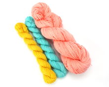 Load image into Gallery viewer, Sunset Beach Sock Set—Hand-Dyed Yarn (fingering weight)
