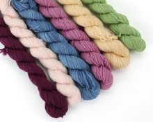 Load image into Gallery viewer, Mini Skein Wild Blackberry—Set of 6—Hand-dyed yarn
