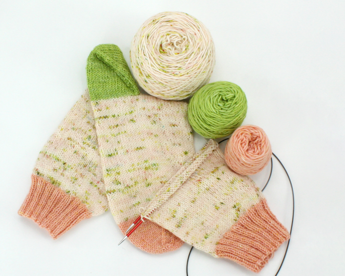 Wildflower Sock Set—Hand-Dyed Yarn (fingering weight)