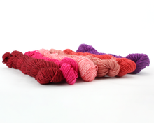 Load image into Gallery viewer, Mini Skein Lipstick Colors—Set of 6—Hand-dyed yarn
