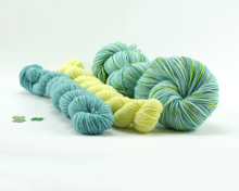 Load image into Gallery viewer, Magic Teal Sock Set—Hand-Dyed Yarn (fingering weight)
