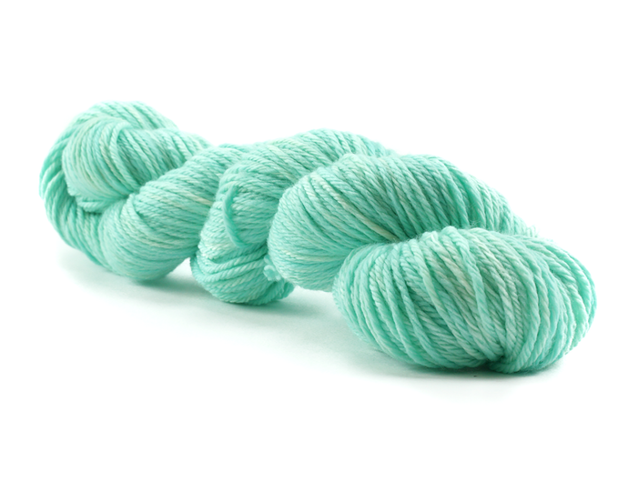 Aqua Green Blue—Hand-Dyed Yarn ( fingering, dk, worsted and bulky weight)