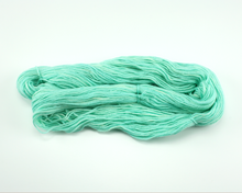 Load image into Gallery viewer, Aqua Green Blue—Hand-Dyed Yarn (fingering, dk, worsted and bulky weight)
