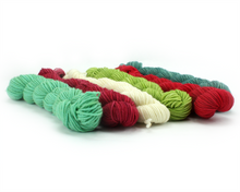 Load image into Gallery viewer, Mini Skein Christmas Colors—Set of 6—Hand-dyed yarn
