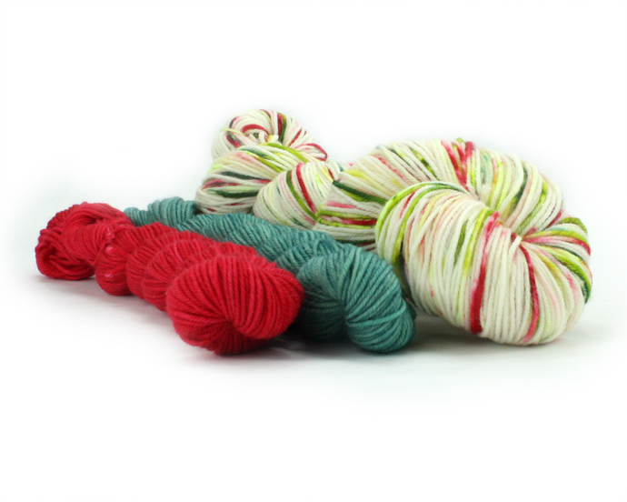 Christmas Sock Set—Hand-Dyed Yarn (fingering weight)