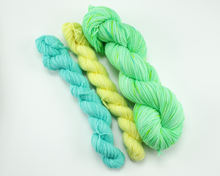 Load image into Gallery viewer, Luck of the Irish Mint Green Sock Set—Hand-Dyed Yarn (fingering weight)
