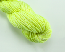 Load image into Gallery viewer, Neon Yellow—Hand-Dyed Yarn (fingering, dk, worsted and bulky weight yarn)

