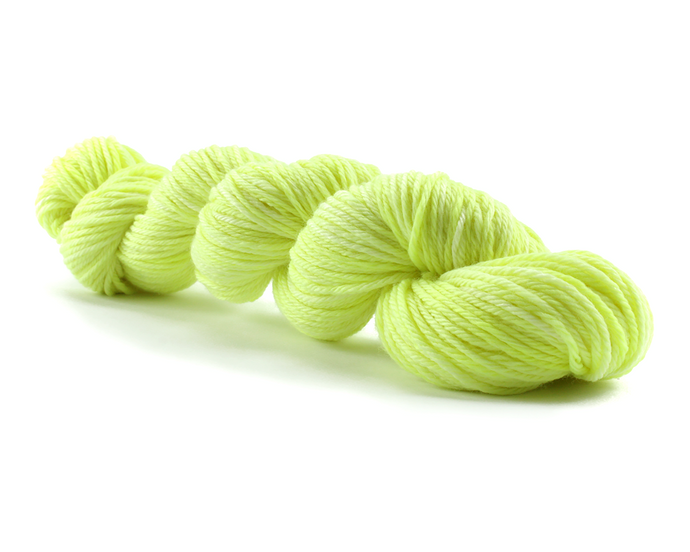 Neon Yellow—Hand-Dyed Yarn (fingering, dk, worsted and bulky weight yarn)