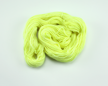 Load image into Gallery viewer, Neon Yellow—Hand-Dyed Yarn (fingering, dk, worsted and bulky weight yarn)
