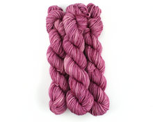 Load image into Gallery viewer, Beginner Knit Kit—Classic Beanie Style Hat (with beautiful raspberry hand-dyed yarn)
