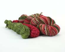 Load image into Gallery viewer, Rustic Christmas Sock Set &amp; Mini Skeins Combo—Hand-Dyed Yarn (fingering weight)
