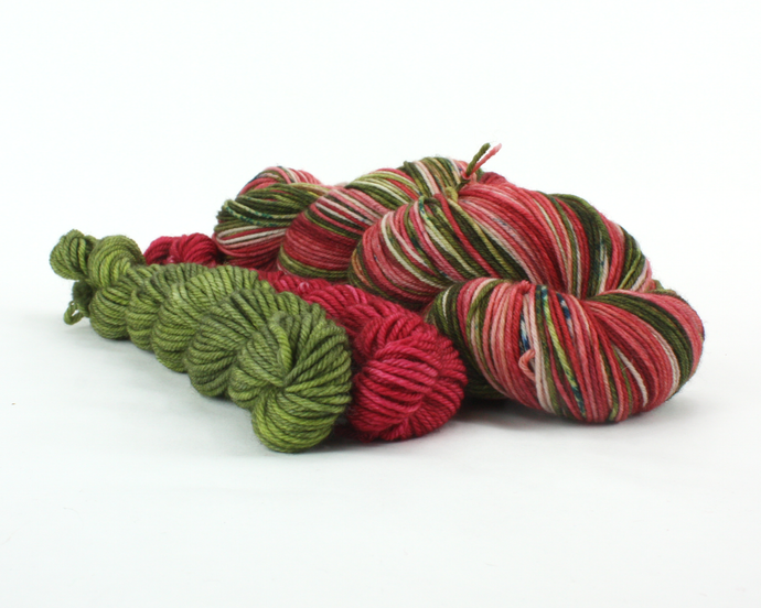 Rustic Christmas Sock Set—Hand-Dyed Yarn (fingering weight)