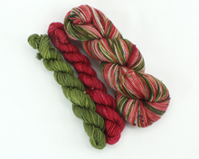 Load image into Gallery viewer, Rustic Christmas Sock Set—Hand-Dyed Yarn (fingering weight)
