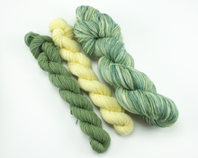 Load image into Gallery viewer, Leprechaun Sage Green Sock Set—Hand-Dyed Yarn (fingering weight)
