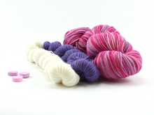 Load image into Gallery viewer, Valentine Pink Sock Set—Hand-Dyed Yarn (fingering weight)
