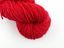 Load image into Gallery viewer, Red—Hand-Dyed Yarn (fingering yarn, dk yarn, worsted and bulky weight)
