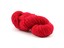 Load image into Gallery viewer, Christmas Red—Hand-Dyed Yarn (fingering yarn, dk yarn, worsted and bulky weight)
