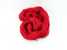 Load image into Gallery viewer, Red—Hand-Dyed Yarn (fingering yarn, dk yarn, worsted and bulky weight)
